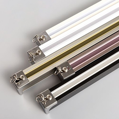 Pistas de cortinas motorizadas básicas con tamaño de 3,5 cm y material de aleación de aluminio