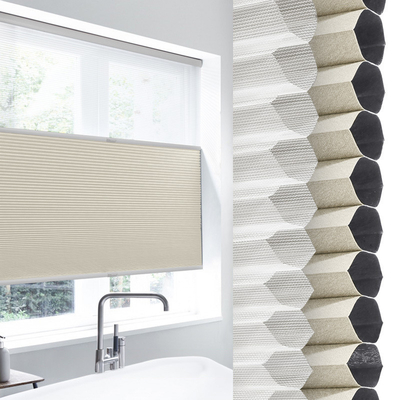 Transforme sus persianas de panal de miel con textura de espacio para una experiencia táctil y sensorial