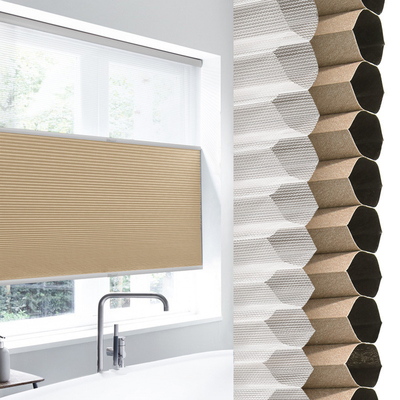 Transforme sus persianas de panal de miel con textura de espacio para una experiencia táctil y sensorial