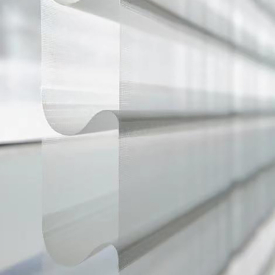 Tejido ciego de Shangrila Blanco y fibra de poliéster El dúo perfecto para el estilo de la habitación suave
