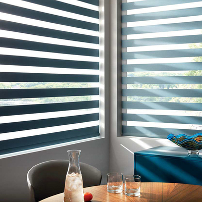 Día y noche 100% de poliéster Zebra Blind fácil de arreglar Ventanas Roller Blinds