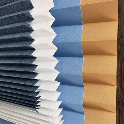 Guía de tela de persianas de plieges personalizables abierta y póngase en contacto con nosotros para una decoración personalizada