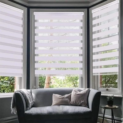 Tamaño personalizado Zebra eléctrica inteligente sombreado Función a prueba de polvo Ventanas de poliéster persianas