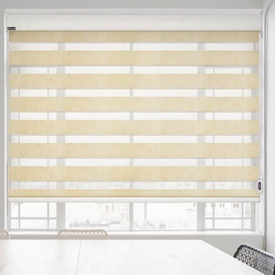 Ventanas de sombreado solar eléctrico persianas horizontales de cebra para un excelente rendimiento