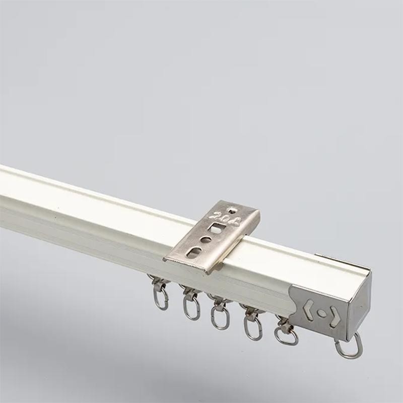 Pistas de cortinas de doble vía hechas de aleación de aluminio para su fácil instalación y extracción