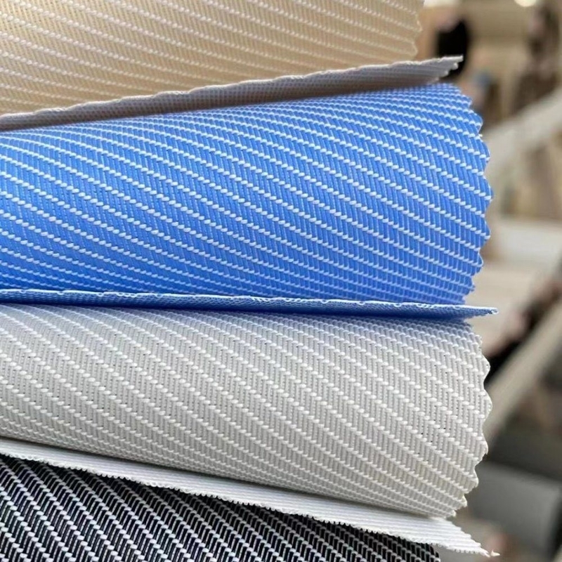 Tejido de persianas de rodillo opulento de tipo abierto manual para diseño de hogares lujosos y de lujo
